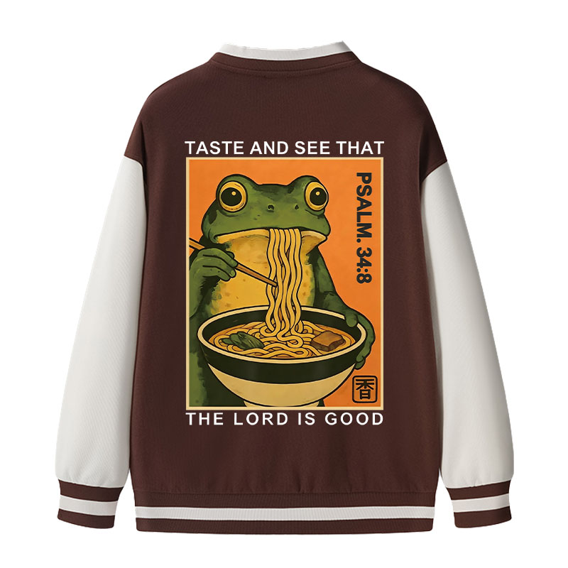 Tokyocanvas Taste And See That The Lord Is Good Varsity Jacket
