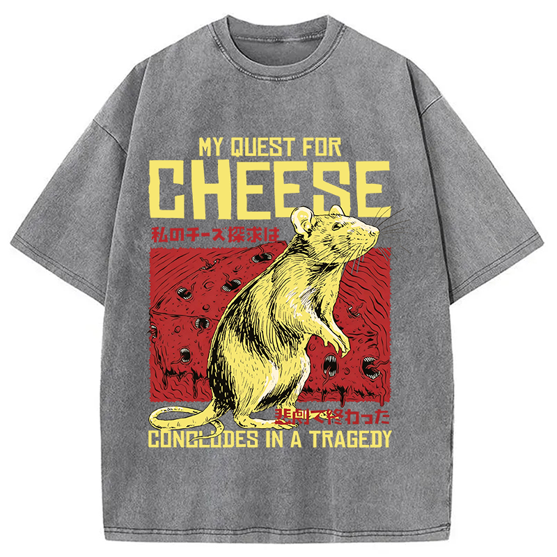 Tokyocanvas My Quest For Cheese Washed T-Shirt