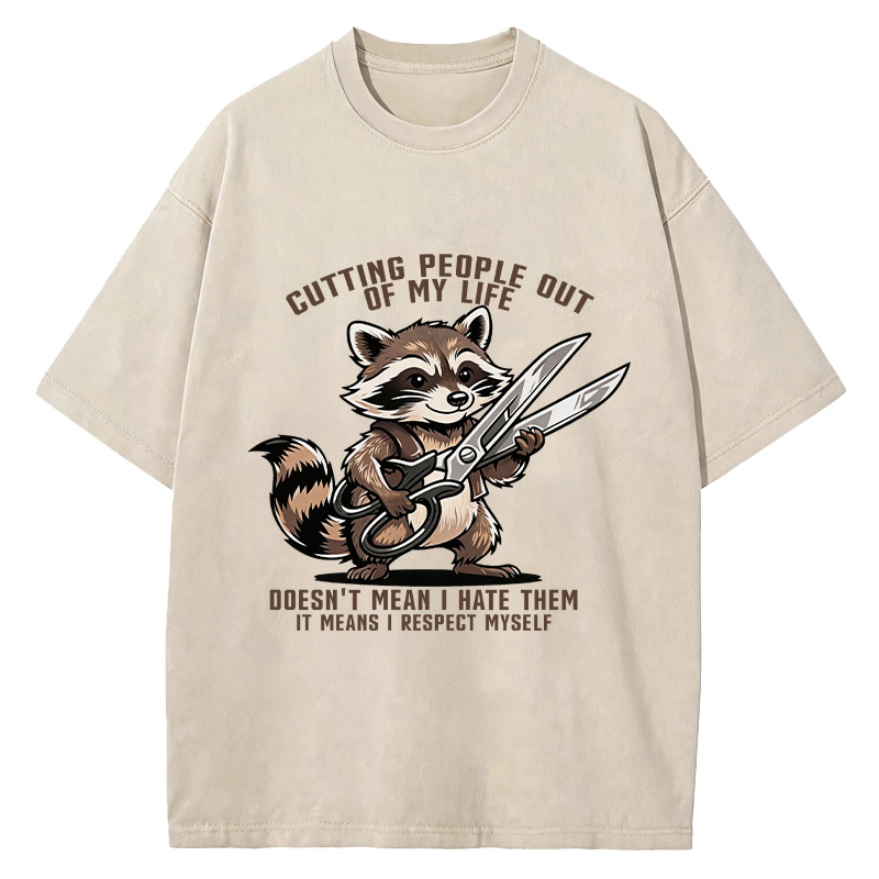 Tokyocanvas Cutting People out of My Life Washed T-Shirt