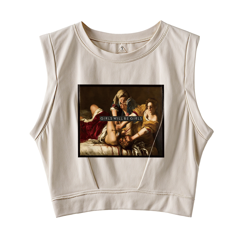 Tokyocanvas Girls Will Be Girls Sleeveless Crop Top