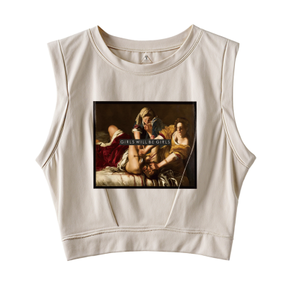 Tokyocanvas Girls Will Be Girls Sleeveless Crop Top