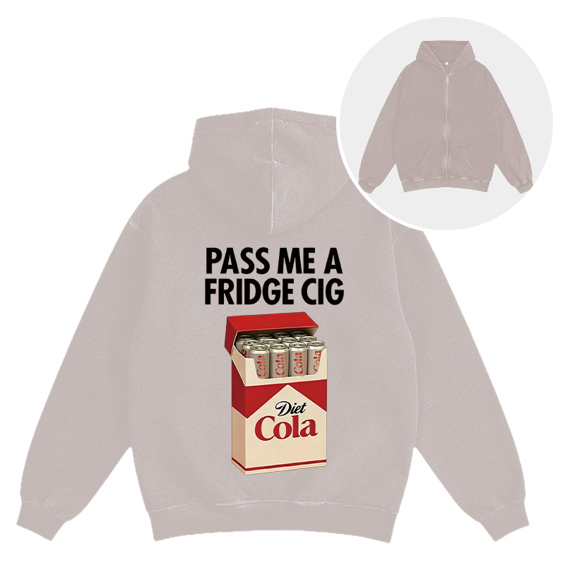 Tokyocanvas I Need A Diet Cola Washed Zip Hoodie