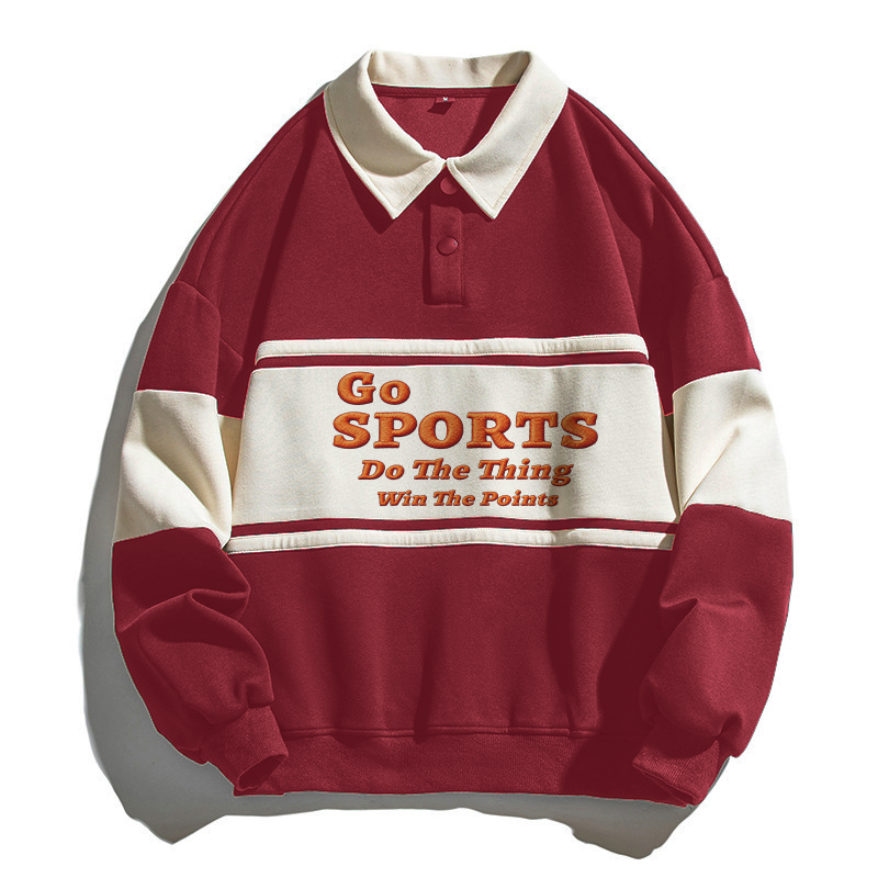 Tokyocanvas Go Sports Do Thing Win The Points Polo Embroidered Sweatsh