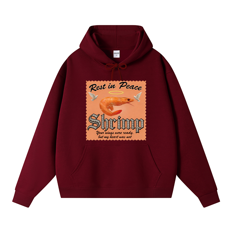 Tokyocanvas RIP SHRIMP Fleece Lined Hoodie