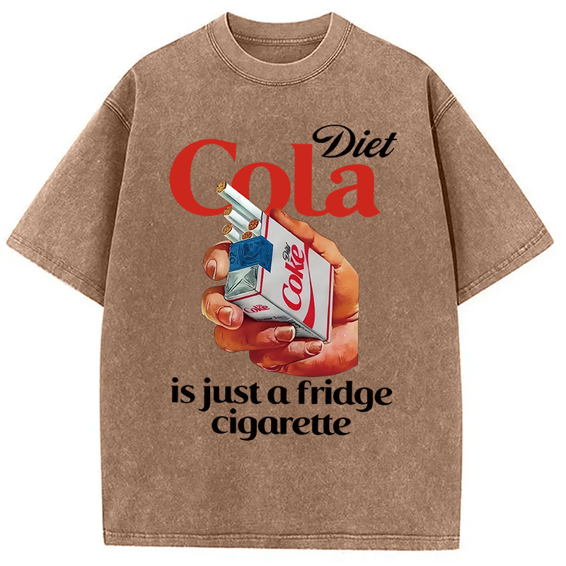 Tokyocanvas Diet Cola Is Just A Fridge Cigarette Washed T-Shirt