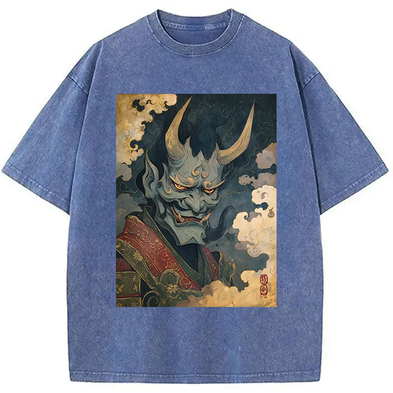 Tokyocanvas The Fearsome Japanese Oni Washed T-Shirt
