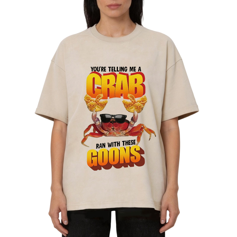 Tokyocanvas A Crab Ran With These Goons Washed T-Shirt
