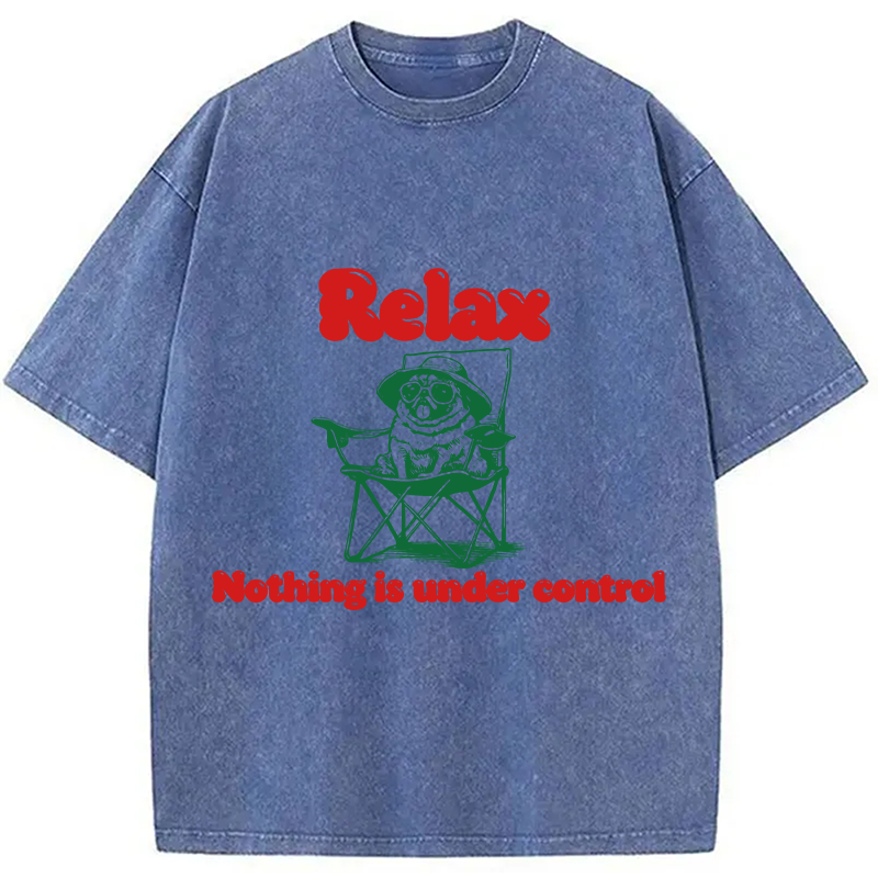 Tokyocanvas Relax Nothing is Under Control Washed T-Shirt