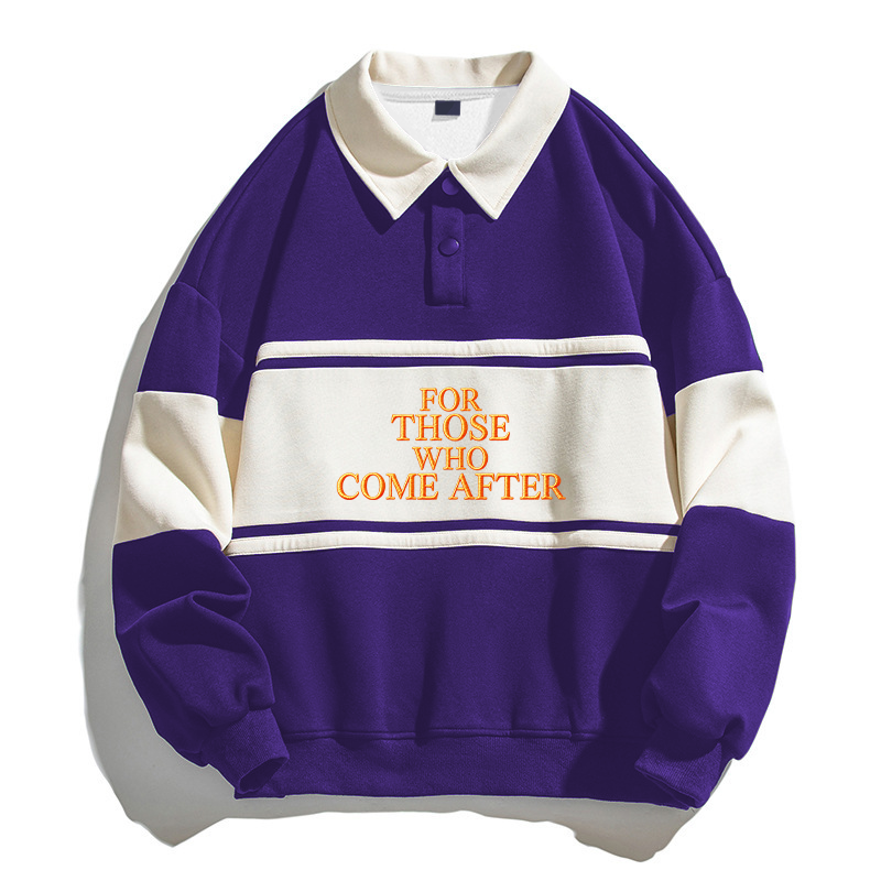 Tokyocanvas For Those Who Come After Polo Embroidered Sweatshirt