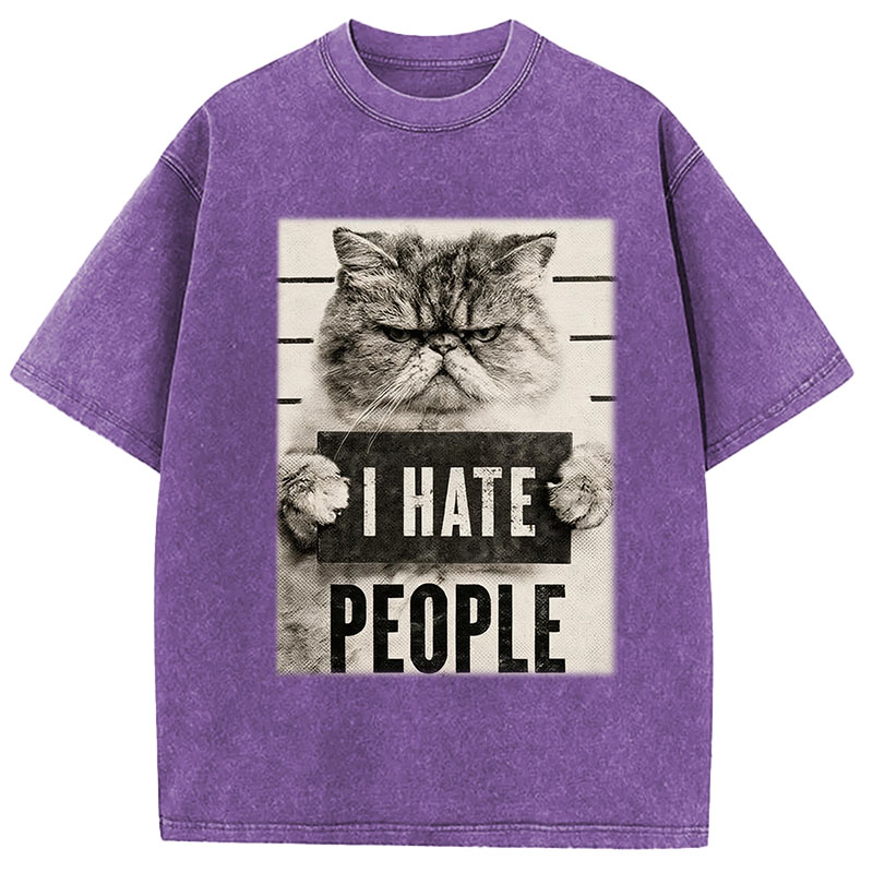 Tokyocanvas I Hate People Washed T-Shirt