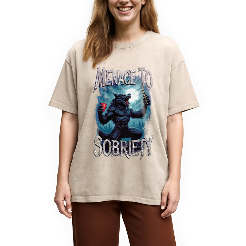 Tokyocanvas Menace To Sobriety Washed T-Shirt