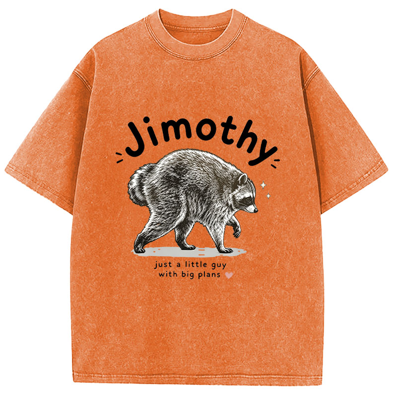 Tokyocanvas Jimothy Just A Little Guy With Big Plans Washed T-Shirt