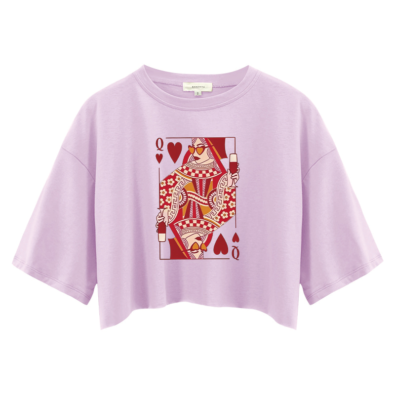 Tokyocanvas Queen of Hearts Crop Top