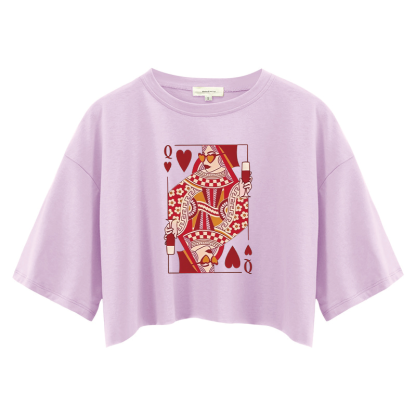Tokyocanvas Queen of Hearts Crop Top