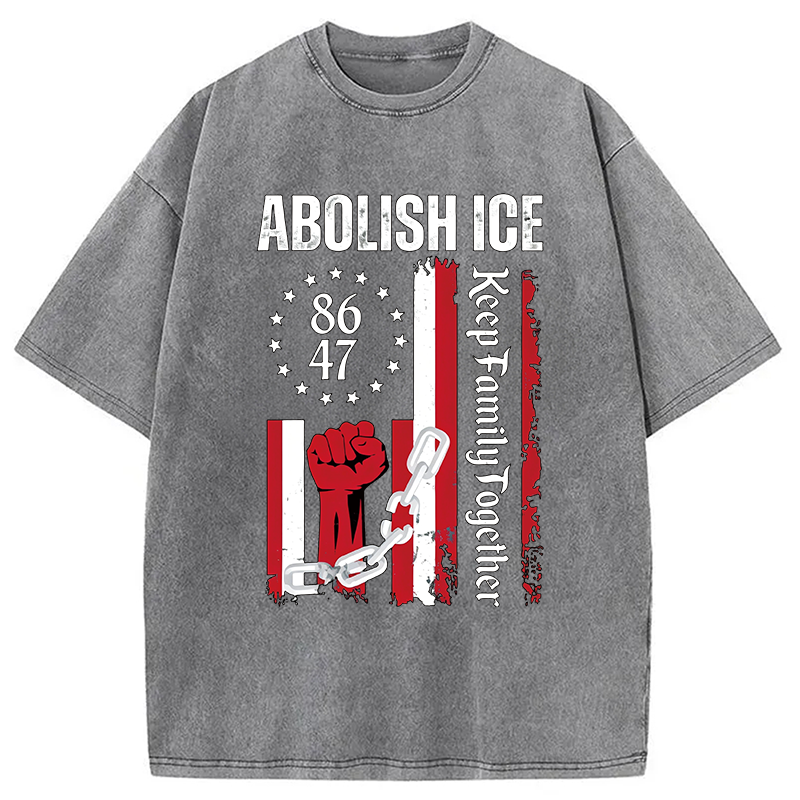 Tokyocanvas Abolish Ice Meme Washed T-Shirt