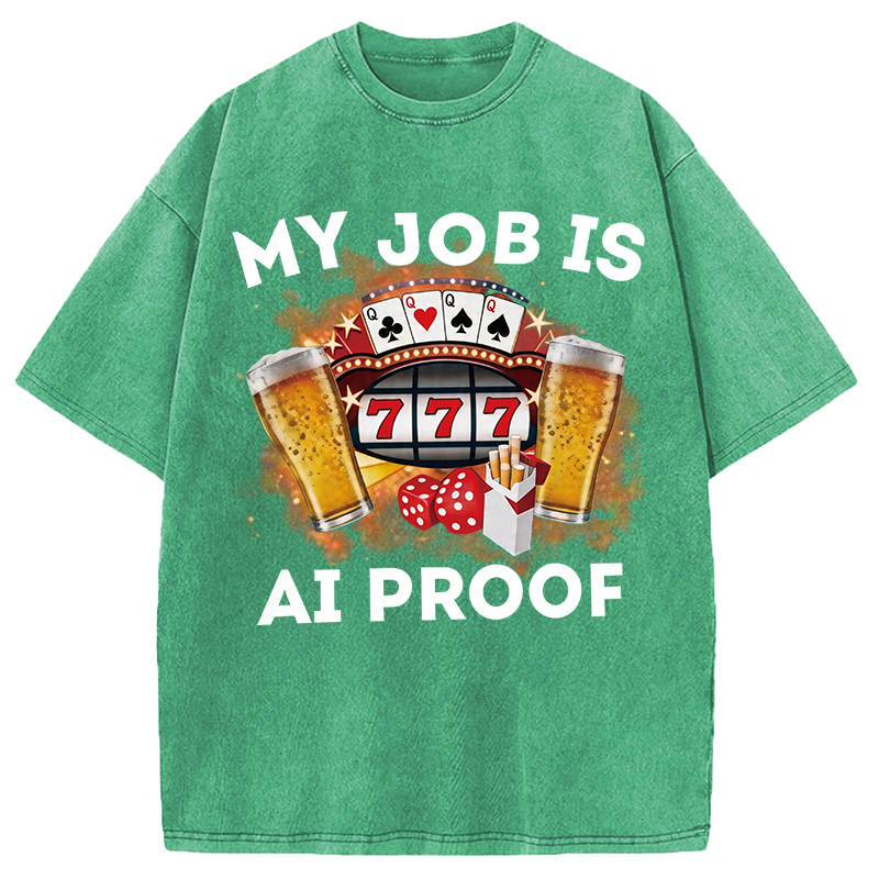 Tokyocanvas My Job Is AI Proof Washed T-Shirt