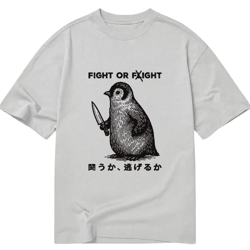 Tokyocanvas Funny Fight Or Flight Classic T-Shirt