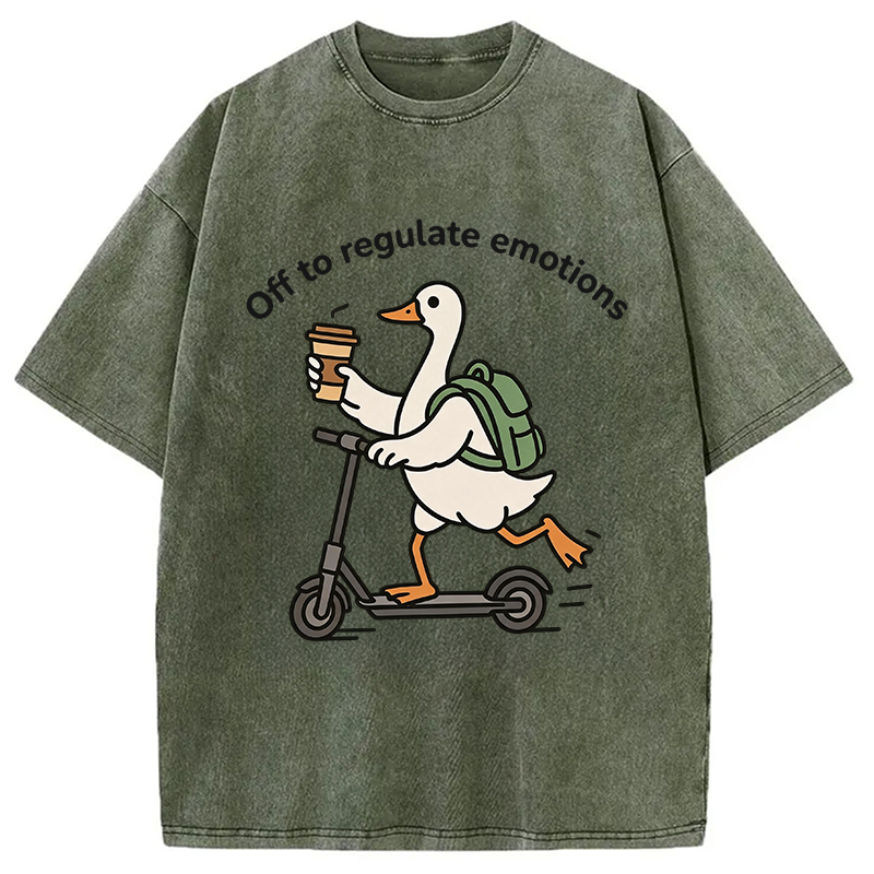 Tokyocanvas Off To Regulate Emotions Washed T-Shirt