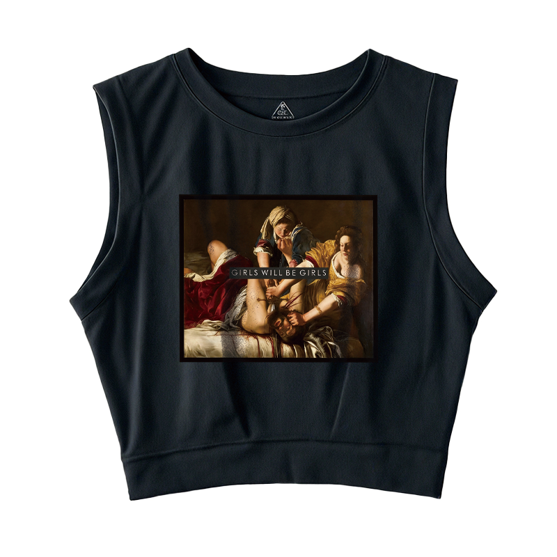 Tokyocanvas Girls Will Be Girls Sleeveless Crop Top