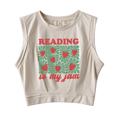 Tokyocanvas Reading Is My Jam Sleeveless Crop Top