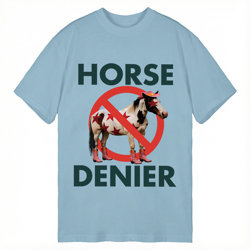 Tokyocanvas Funny Star-Spangled Cowboy Horse Denier Classic T-Shirt