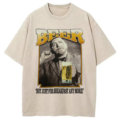 Tokyocanvas The Three Stooges BEER Breakfast Washed T-Shirt