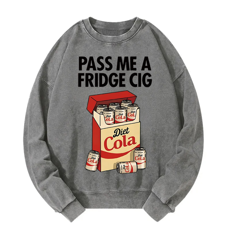 Tokyocanvas Diet Cola Cigarette Pack Washed Sweatshirt