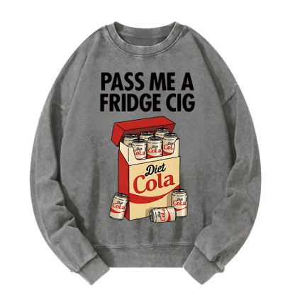 Tokyocanvas Diet Cola Cigarette Pack Washed Sweatshirt