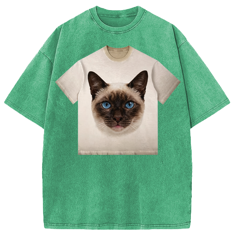 Tokyocanvas Coffee Cat Shirt Of Washed T-Shirt