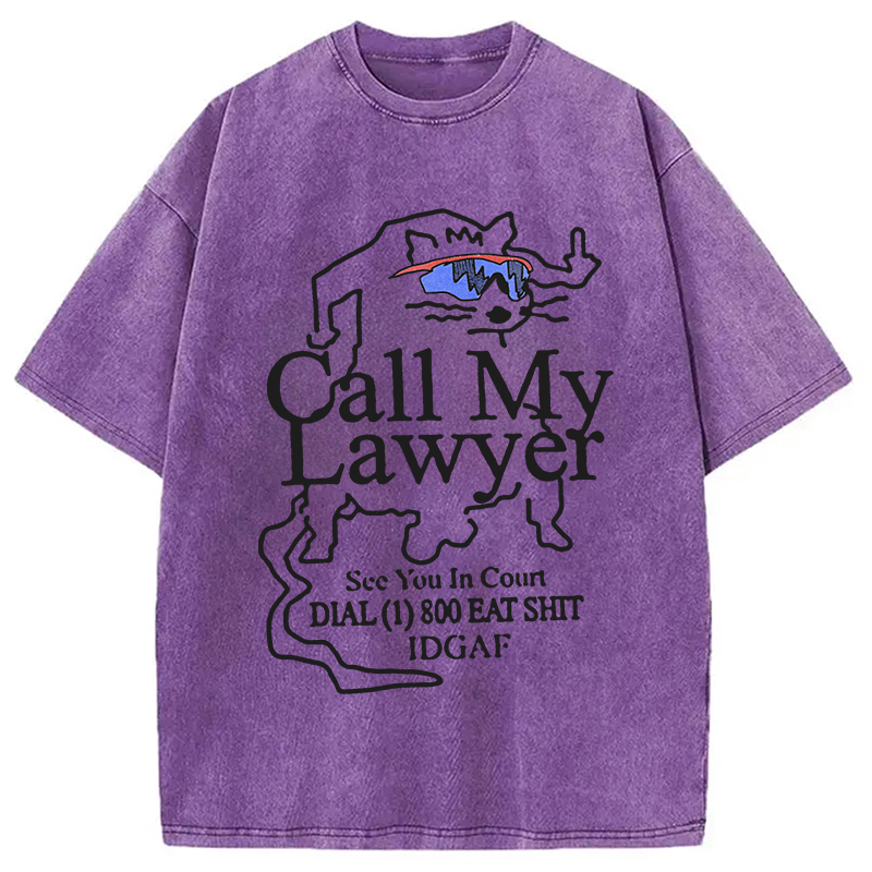 Tokyocanvas Call My Lawyer Washed T-Shirt