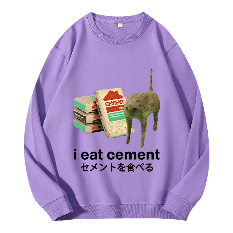 Tokyocanvas I Eat Cement Classic Sweatshirt