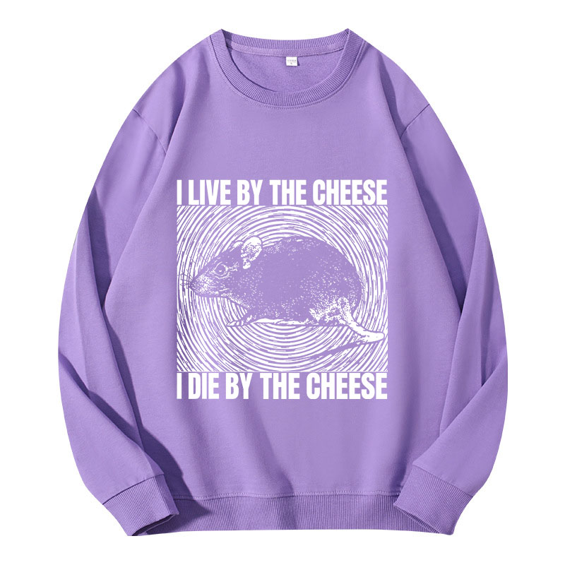 Tokyocanvas I Live By The Cheese Rat Classic Sweatshirt