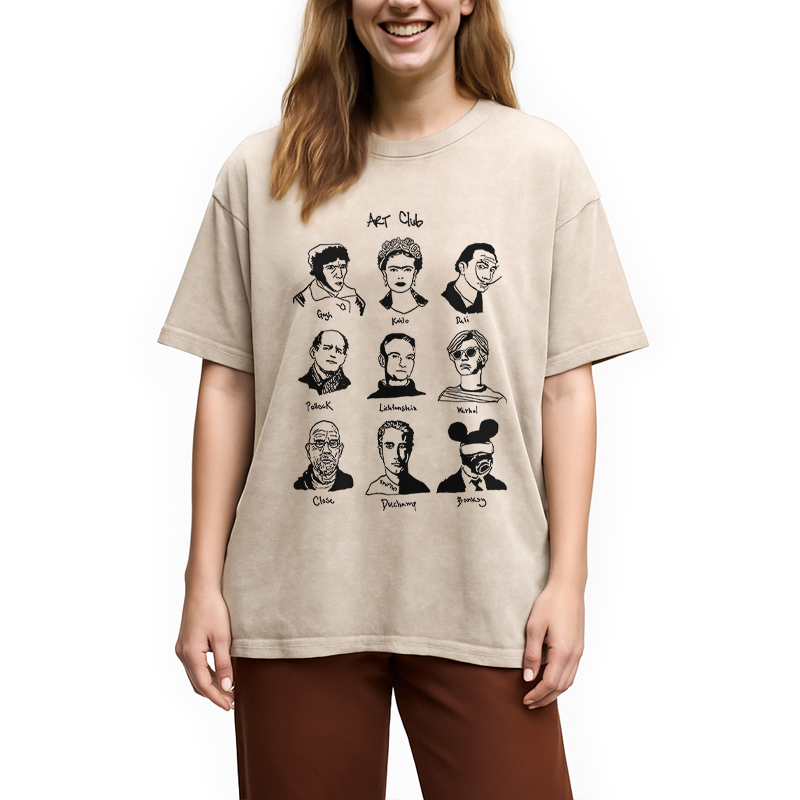 Tokyocanvas Famous Artists Club Washed T-Shirt