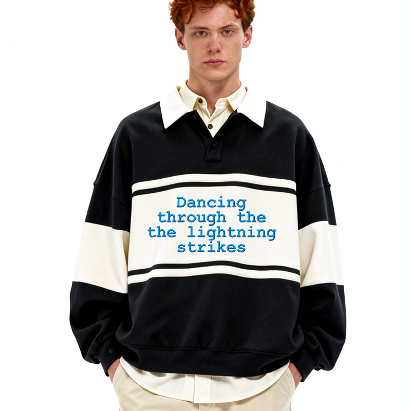 Tokyocanvas Dancing Through Polo Embroidered Sweatshirt
