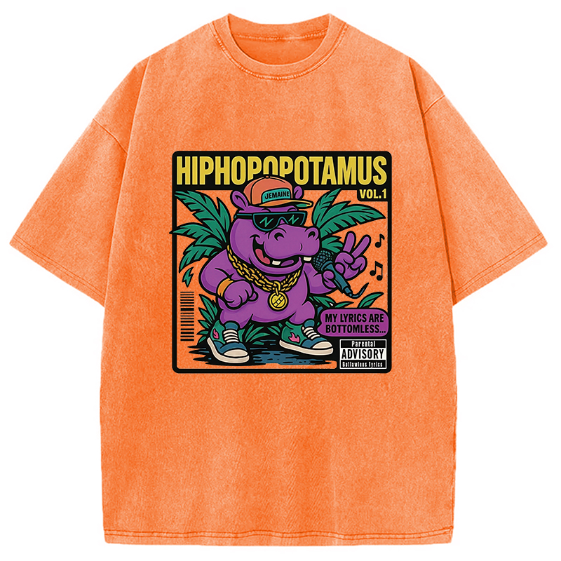Tokyocanvas Hiphopopotamus Washed T-Shirt
