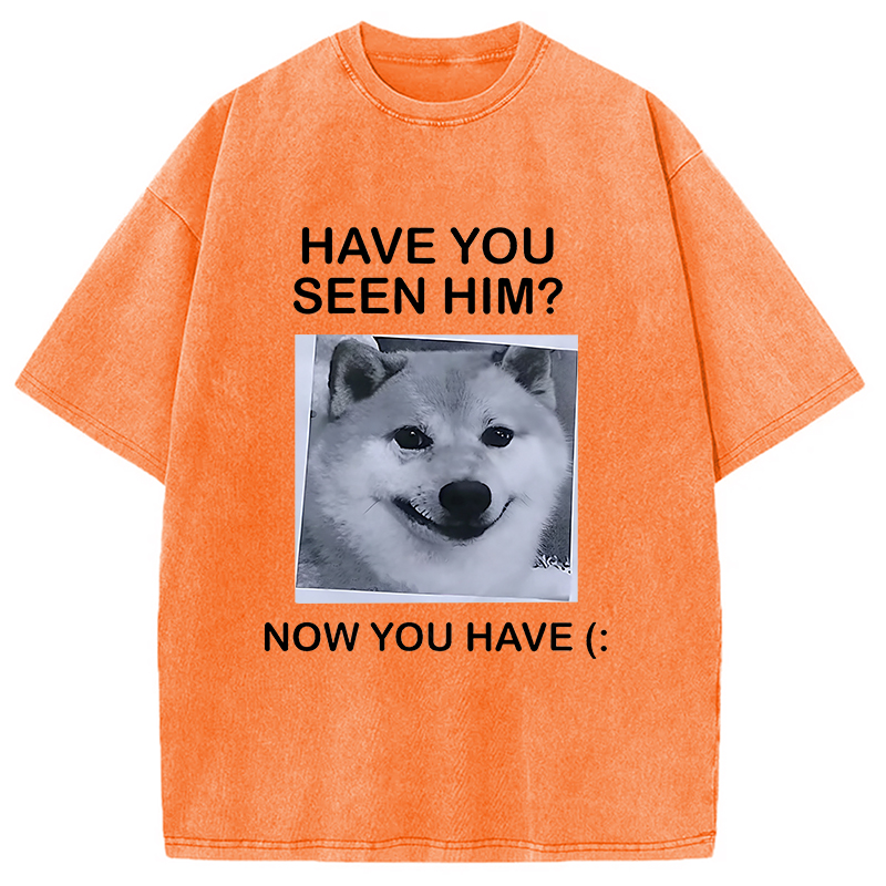 Tokyocanvas Funny Dog Washed T-Shirt