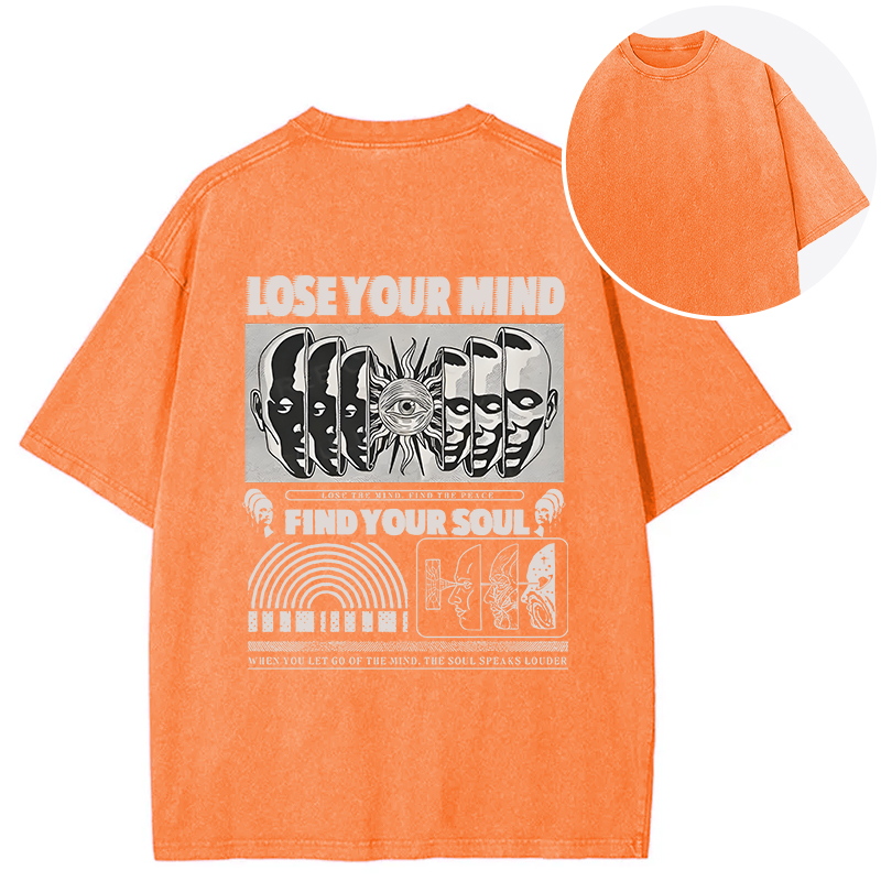 Tokyocanvas Lose Mind Find Soul Back Washed T-Shirt