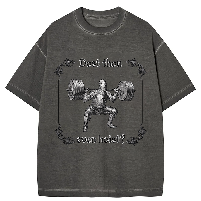 Tokyocanvas Dost Thou Even Hoist Gradient Washed T-Shirt