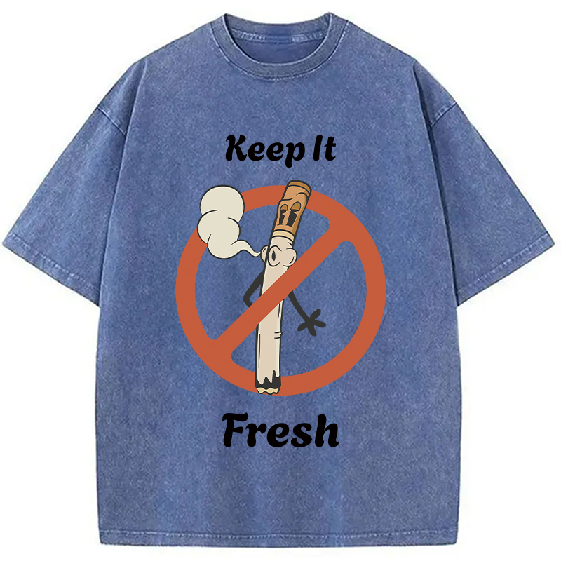 Tokyocanvas Keep It Fresh Retro Cigarette Washed T-Shirt