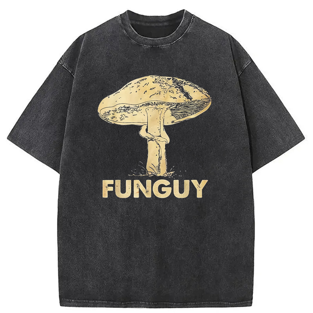 Tokyocanvas Funguy Mushroom Washed T-Shirt