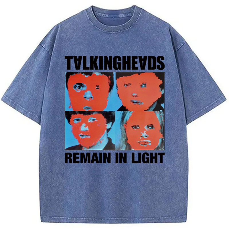 Tokyocanvas Talking Heads Remain In Light Washed T-Shirt