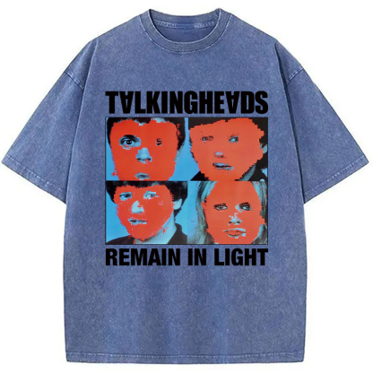 Tokyocanvas Talking Heads Remain In Light Washed T-Shirt