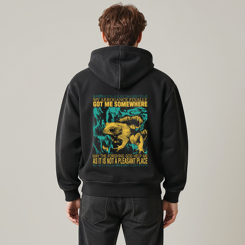 Tokyocanvas My Arrogance Vintage Japanese Frog Washed Zip Hoodie