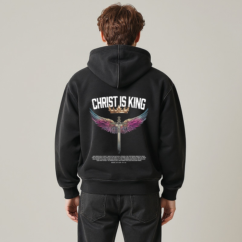 Tokyocanvas Christ Is King Christian Washed Zip Hoodie