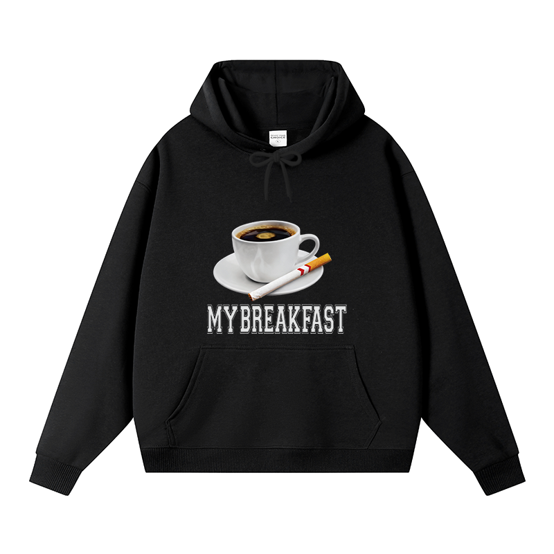 Tokyocanvas Breakfast Coffee Fleece Lined Hoodie
