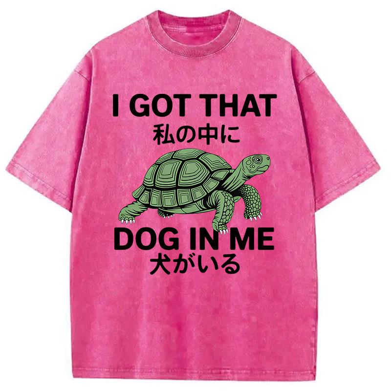 Tokyocanvas I Got That Dog In Me Tortoise Washed T-Shirt