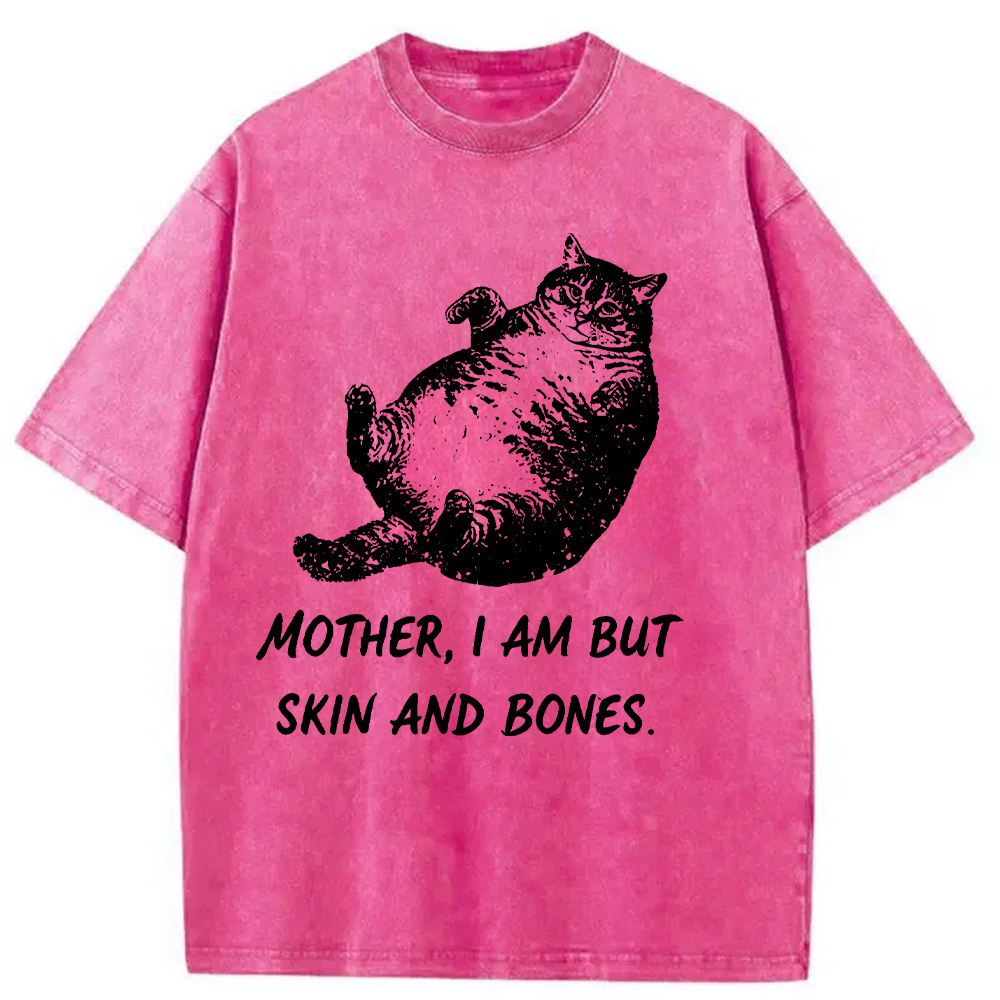 Tokyocanvas Overweight Cat Washed T-Shirt