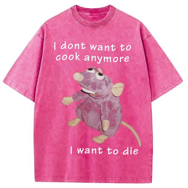 Tokyocanvas I Don��t Want To Cook Anymore Washed T-Shirt