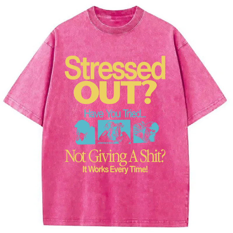 Tokyocanvas Stressed Out? Washed T-Shirt