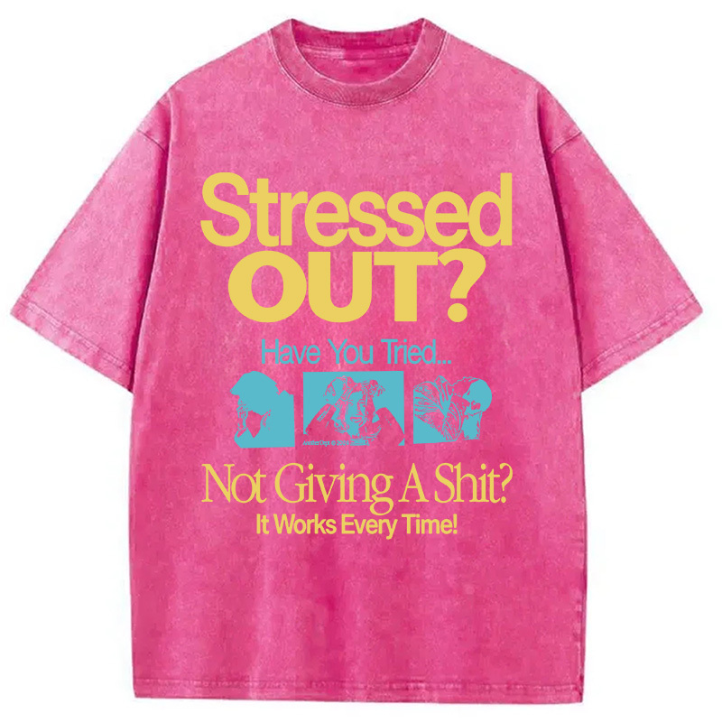 Tokyocanvas Stressed Out? Washed T-Shirt